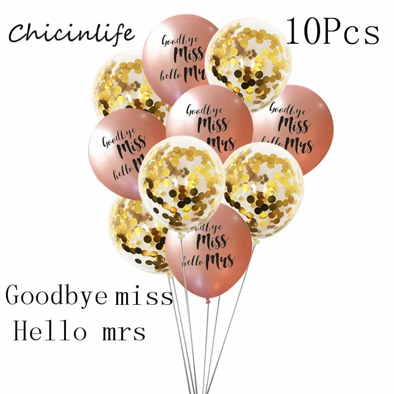 Chicinlife Rose gold Bride To Be Latex Balloons heart star balloon Bachelorette wedding party decoration