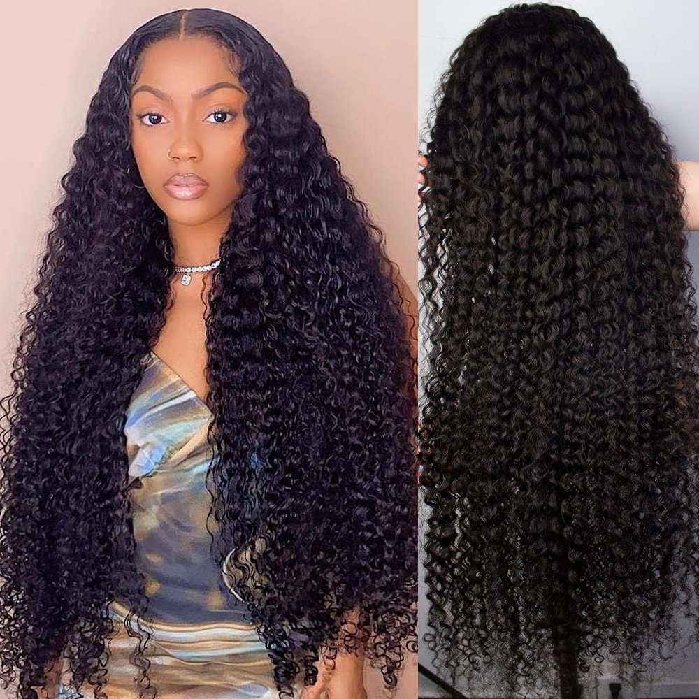 Hand-Tied Natural Curly Wig Long Wavy Wigs US Mall Lifes