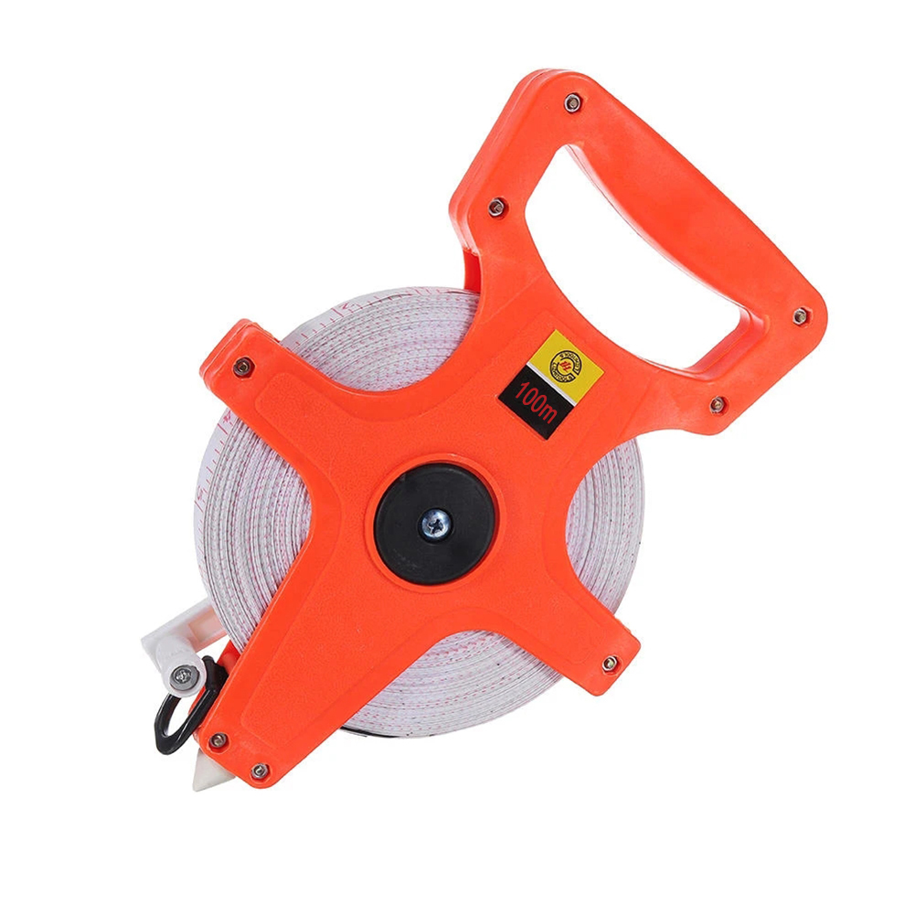 

100m Open Reel Retractable Fiberglass Tape Measure Metric Measuring Ruler, 501 Original