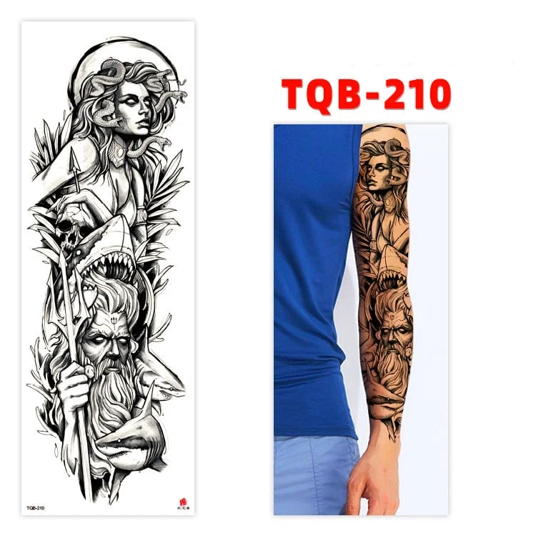 Temporary Tatoo Tattoo for Woman Tattoo Stickers Arm Tattoo Big Sleeve Men and Women Personality Tiger Leopard stickers