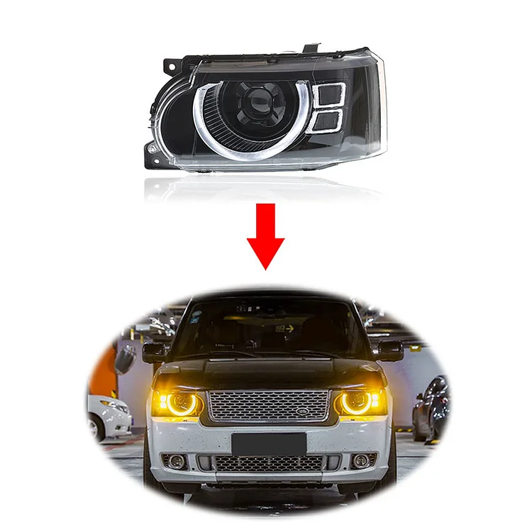 Upgrade LED headlamp headlight for Land Rover Range Rover Vogue 2010 2011 2012 2013 head light head lamp assembly ITN Auto