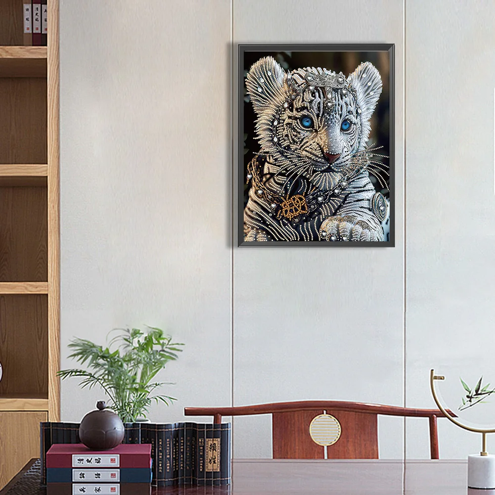 Diamond Painting - Partial Special Shaped Drill - Tiger(30*40cm)
