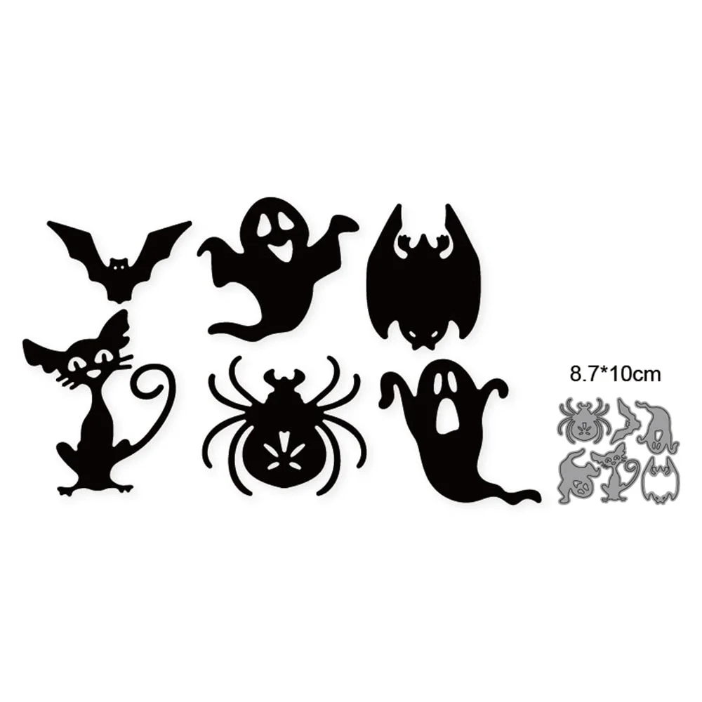 Customized Dies Halloween Bat Pumpkin Ghost Metal Cutting Dies Scrapbooking Dies For DIY Craft Paper Card Making Stencils Dies