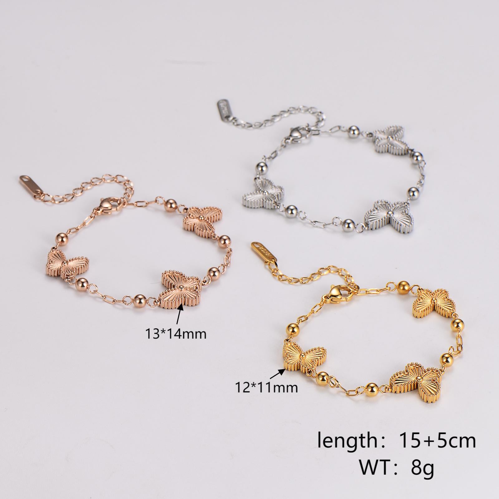 Aml Stainless Steel Three-Dimensional Butterfly Bracelet For Women Versatile Beautiful Fashionable Exquisite Jewelry Gift Bracelet For Girlfriend