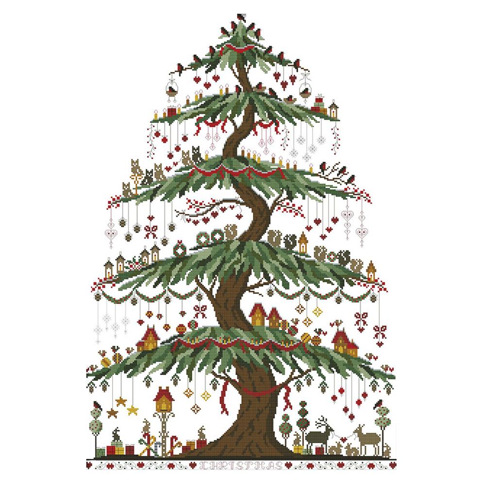 

Christmas tree - 14CT Stamped Cross Stitch - 48*66cm, 501 Original