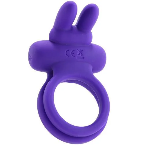 pornhint Pornhint Dual Rockin' Rabbit Vibrating Cock Ring in Purple