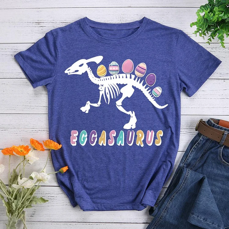 Eggasaurus Round Neck T-shirt-0025127