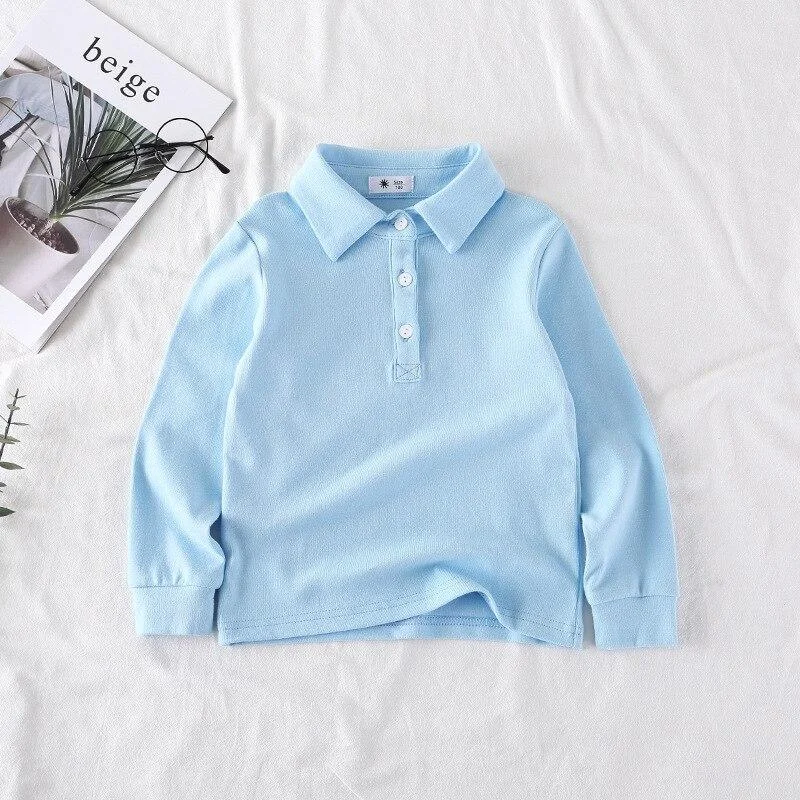 2-7T Toddler Kid Baby Boy Girl Spring Clothing Pullover Top Long Sleeve Shirt Gentleman Party Club Outfit Cotton Boy Shirts