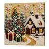 Christmas House Xmas Pearl Painting DIY Kit with Frame 30x30cm