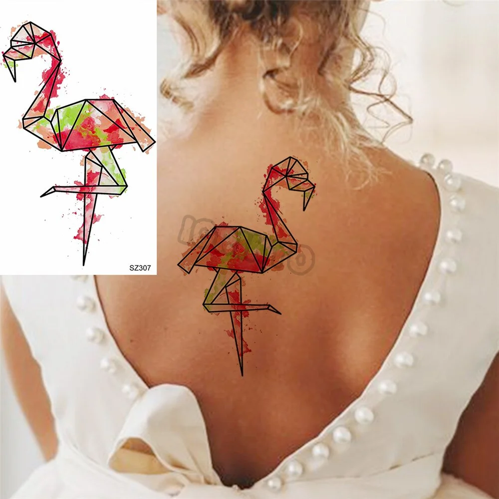 Colorful Dinosaur Temporary Tattoos For Kids Girls Rose Flower Lavender Hummingbird Fake Tattoo Sticker Forearm Neck Tatoos Show