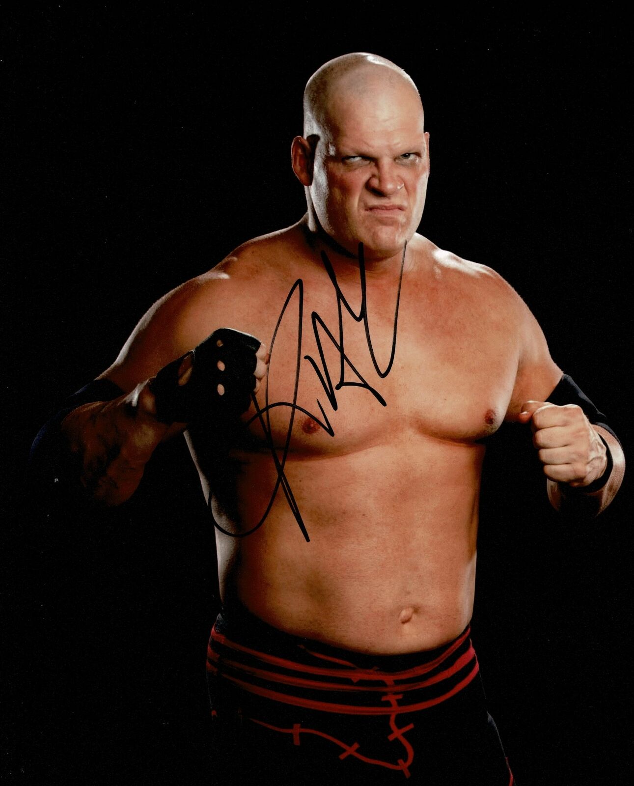 Kane SIGNED 10X8 Photo Poster painting (WWE) AUTOGRAPH AFTAL COA (7041)