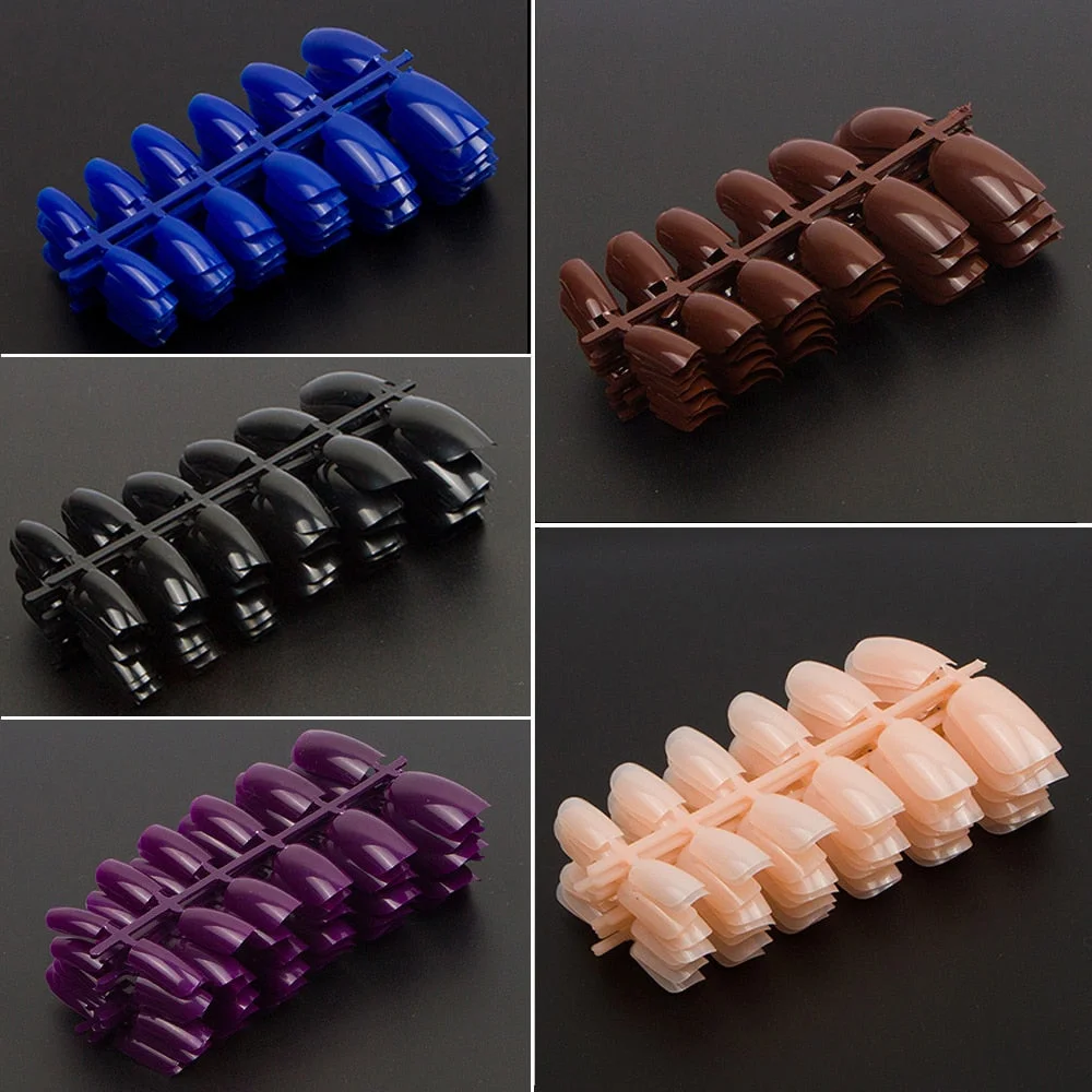 600pcs/pack Full Cover Acrylic Nail Tips Square Shape False Nail Tips 10 Sizes Short Faux Ongles Fake Nails For Nail Art Designs-Nail Inspo