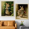 (US Local)2pcs/set Rabbit-11CT Stamped Cross Stitch Kit(40x50cm)