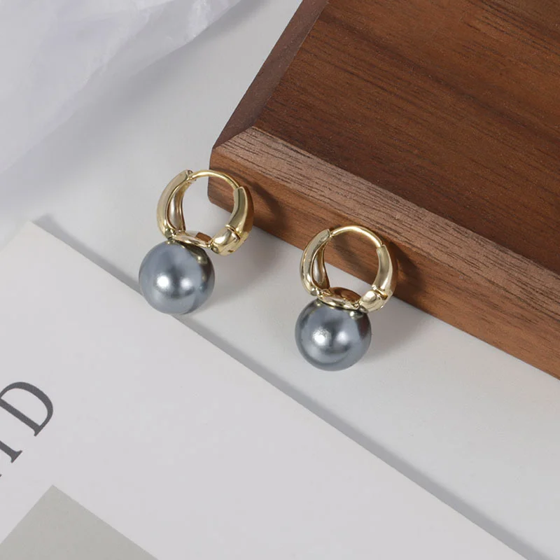 WeaRecall New Cute Pearl Studs Hoop Earrings 
