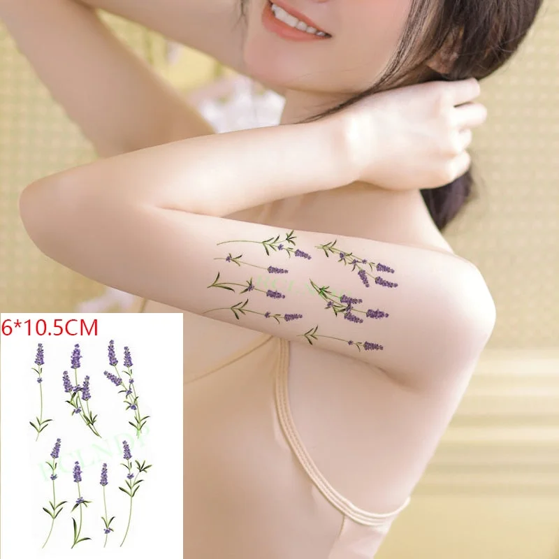 Waterproof Temporary Tattoo Stickers Beautiful Flower Rose fake Tatto Flash Tatoo Tatouage Hand Back Foot Arm for Girl Women Men
