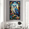 Diamond Painting-DIY Full Round Drill Stained Glass Owl(70*40 CM)
