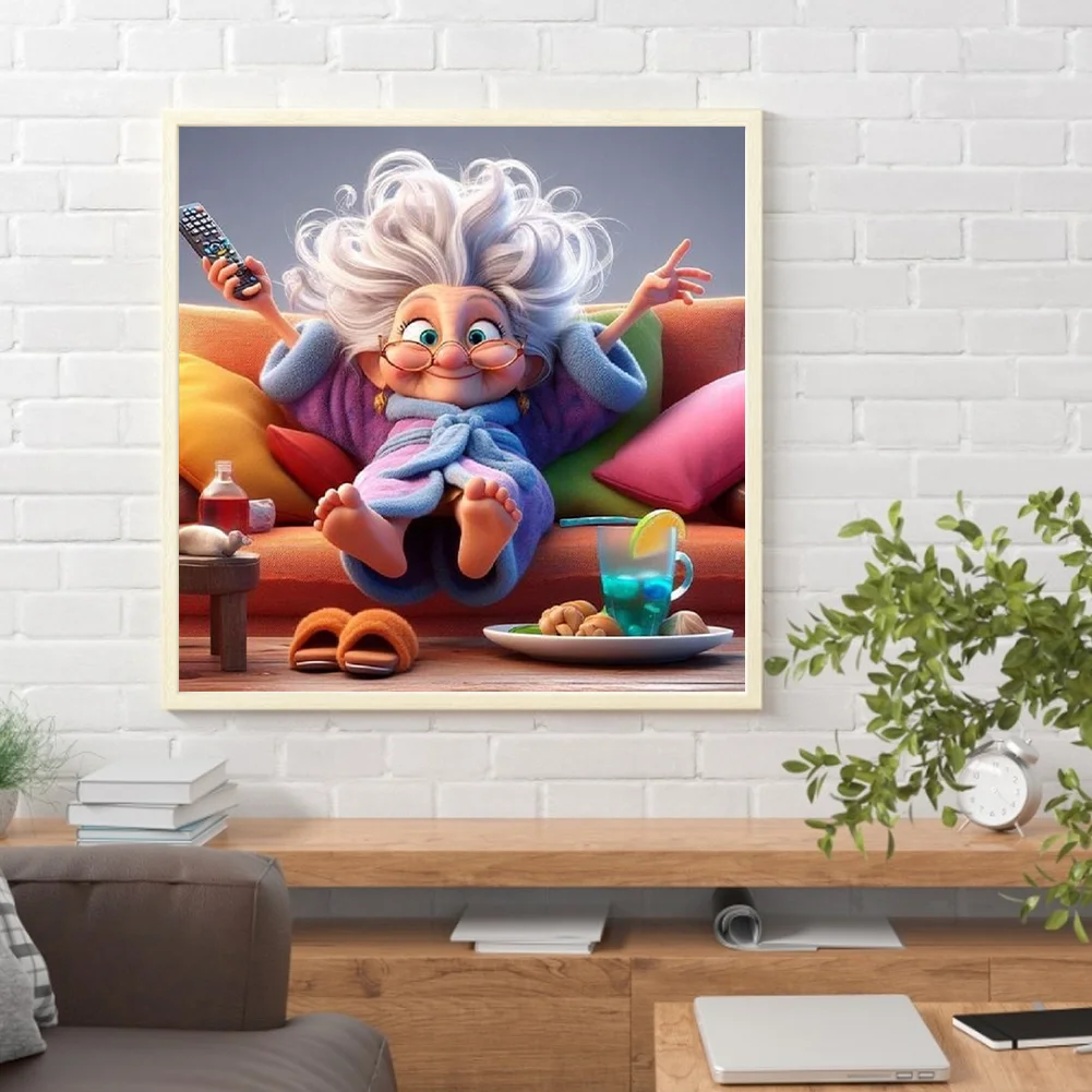Diamond Painting - Full Round Drill - Grandma(Canvas|30*30cm)