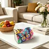 Diamond Art Painting Tissue Box Cover Wear Resist Decorative Paper Napkin Dispenser Multifunction Rhinestone PU Tissue Holder Kit for Adults Home Office Gift (Rainbow Butterfly)