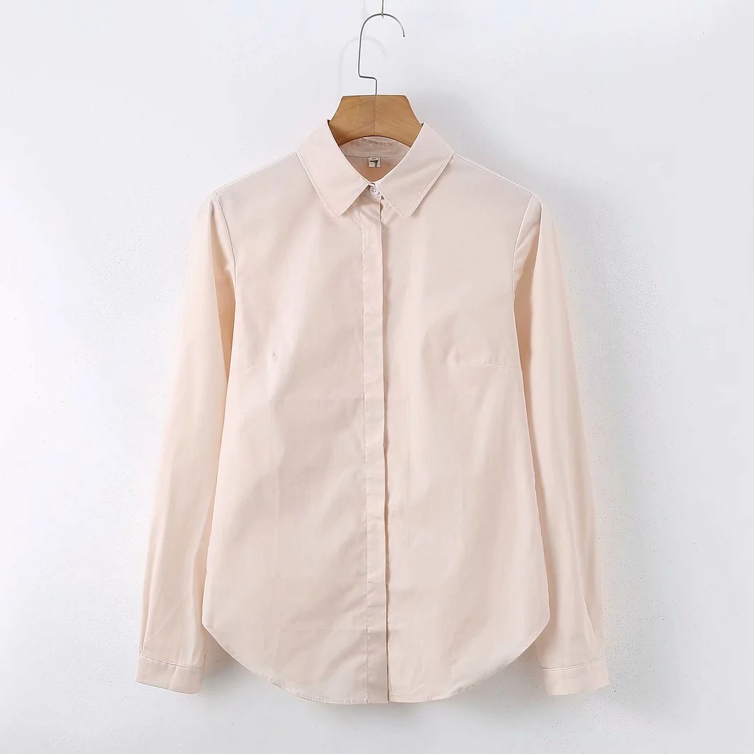 Autumn New Slim Office Blouse Women Tops Long Sleeve Cotton Casual Female Work Wear White Office Shirts