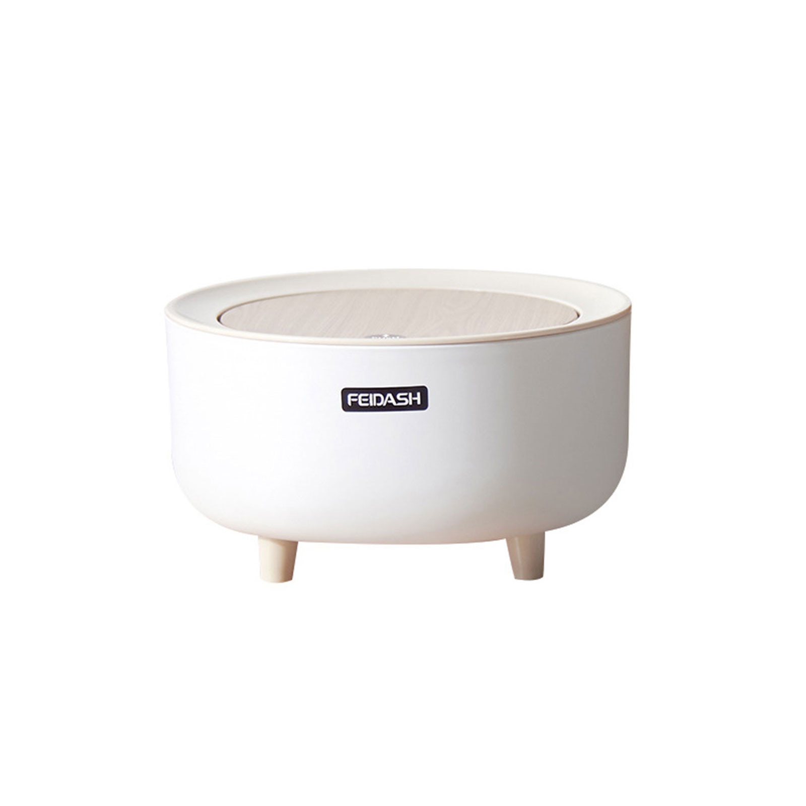 Mini Desktop Trash Can Garbage Waste Bin High Foot Design with Non-slip Mat Press Lid Elastic Buckle Tool | 168DEAL