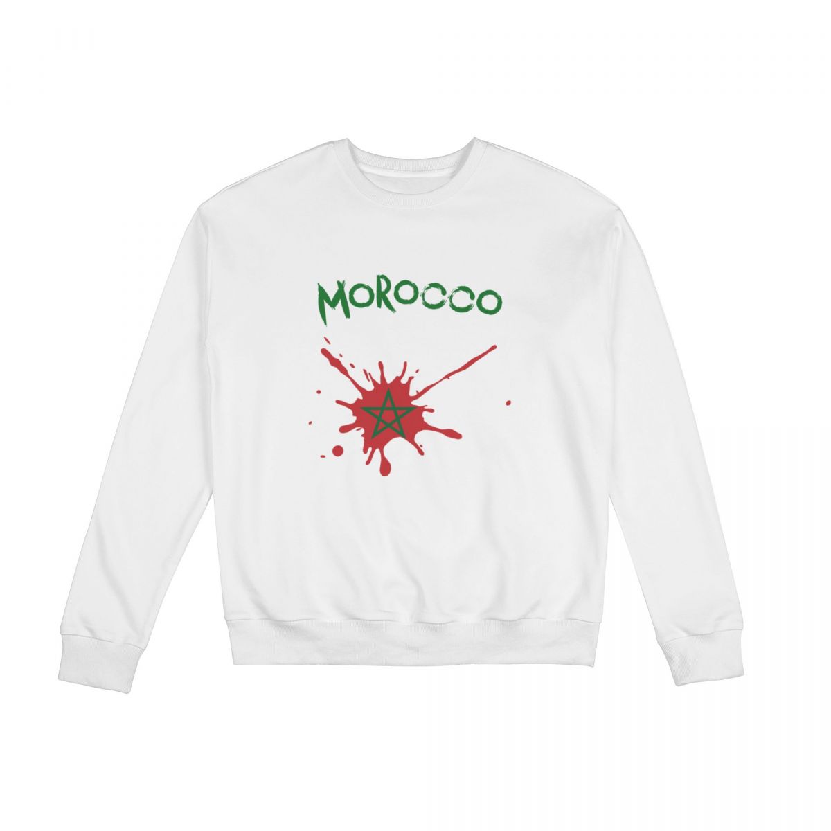 Morocco Ink Spatter Crew Neck Sweatshirt