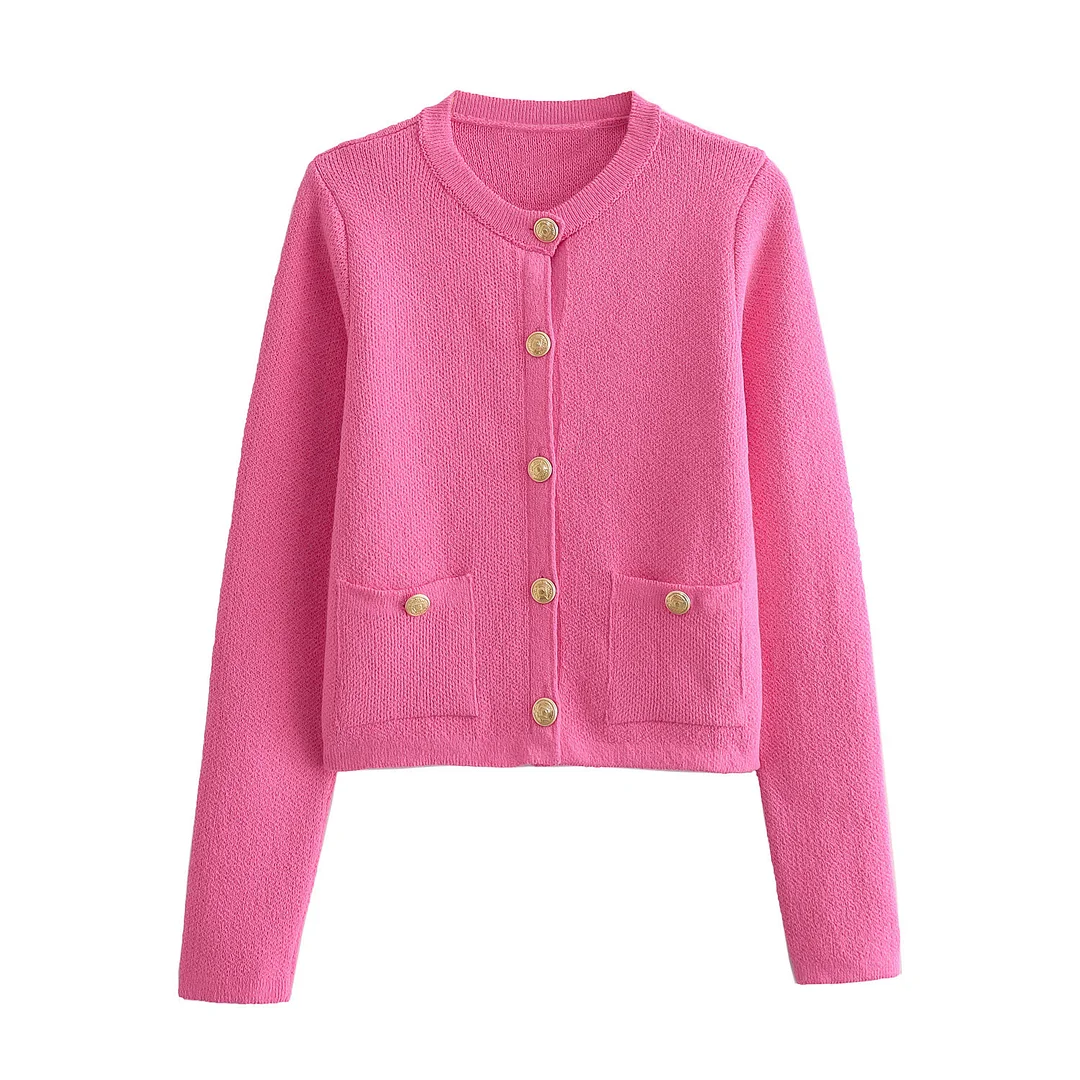 Nigikala Nigikala 2025 New Women's Button Knitted Jacket Little Scented Women's Sweater E3336