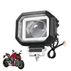 40W Motorcycle LED Spotlight 12-80V Driving Fog Lamp White Yellow DRL Headlight