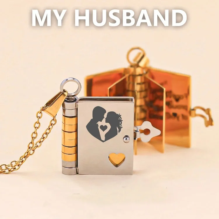 For Husband - My Forever Partner Book Necklace
