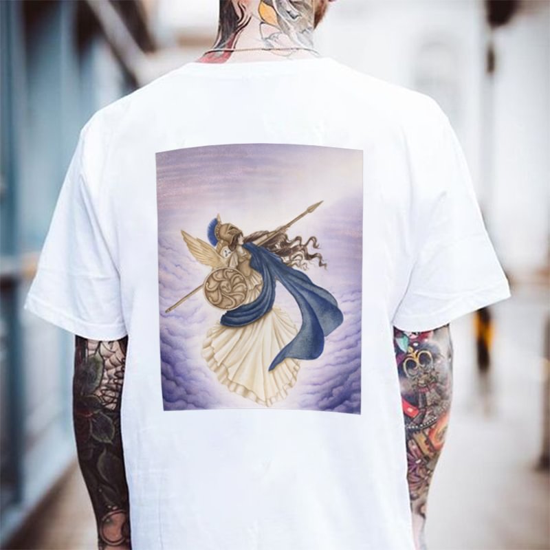 Classic Athena Printed Casual Men's T-shirt - Krazyskull