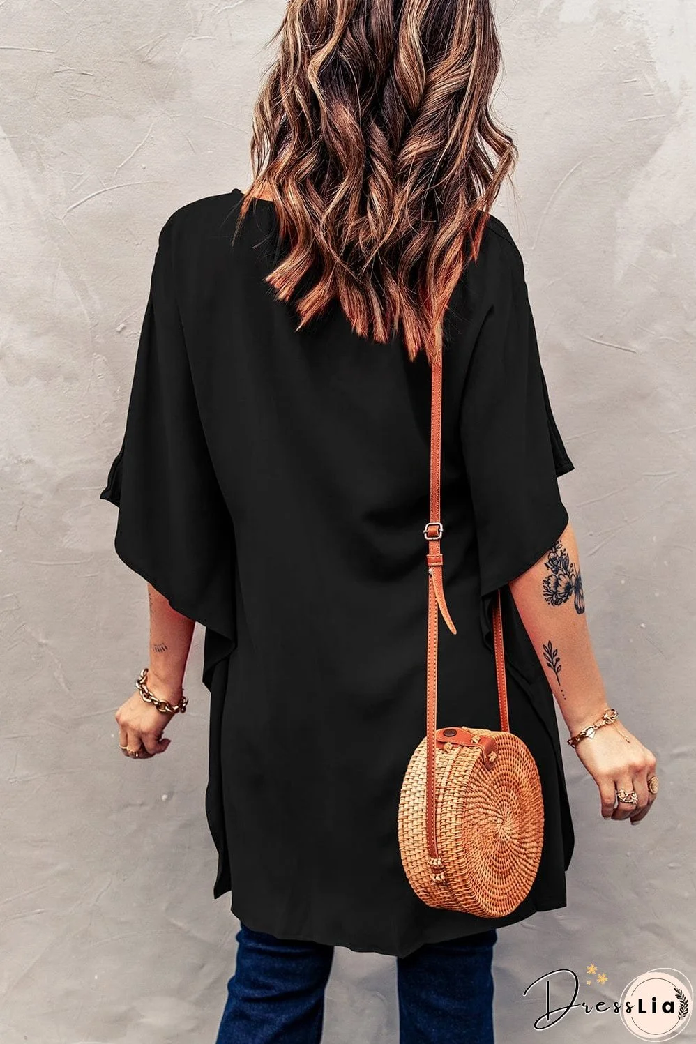 Casual V Neck Long Sleeve Shirt