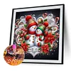 Diamond Painting-DIY Round Part AB Drill Christmas Snowman (35*35CM)