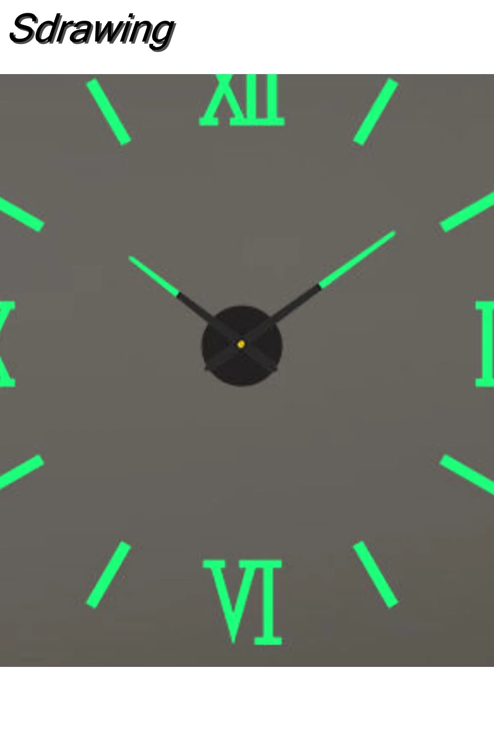 Sdrawing Wall Clock Luminous Frameless Wall Clocks DIY Digital Clock Wall Stickers Silent Clock for Home Living Room Office Wall Decor