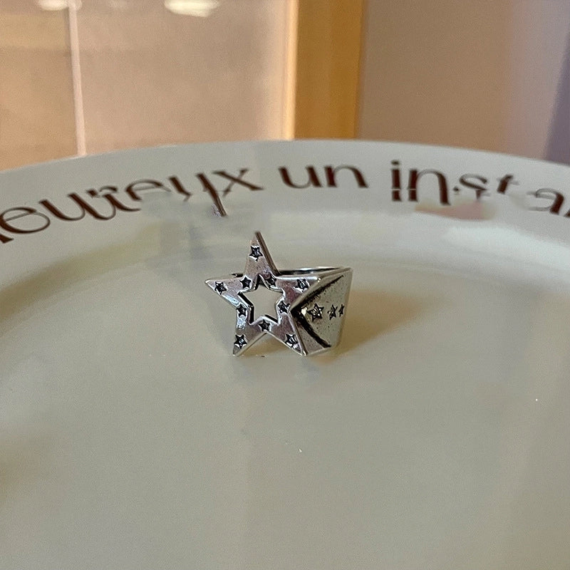Streetwear Star Copper Open Ring