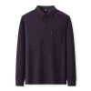 2023 New Men's Casual Business Lapel Bottoming POLO Shirt
