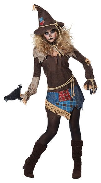 Halloween Adult Costume Creepy Scarecrow Cosplay Costume-elleschic