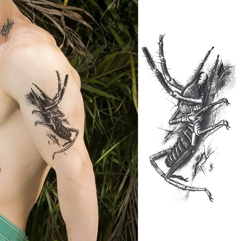 1 Pieces/set Small Full Flower Arm Temporary Waterproof Tattoo Stickers Fox Owl for Women Men Body Art