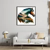 Horse-Partial 11CT Stamped Cross Stitch Bead Embroidery 36*36cm/14.17*14.17in tapestrymarket