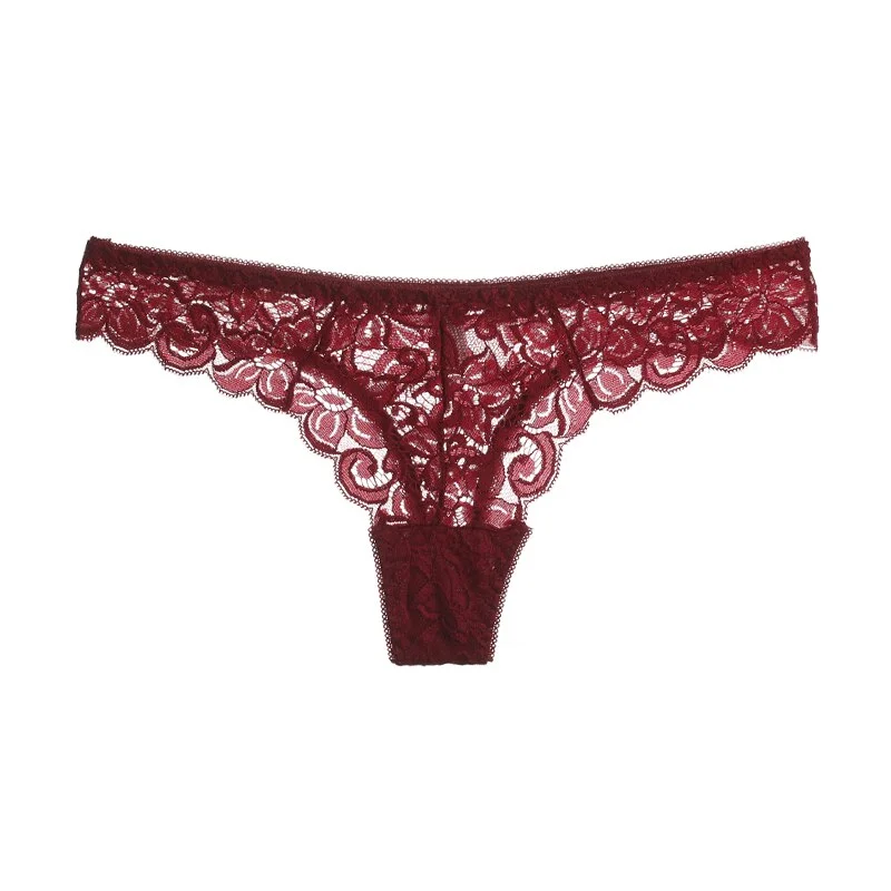 TERMEZY Women Sexy G String Lace Panties Low-waist Underwear Femal Sexy T-back Thong Japan Style Hot Sale Transparent Knickers