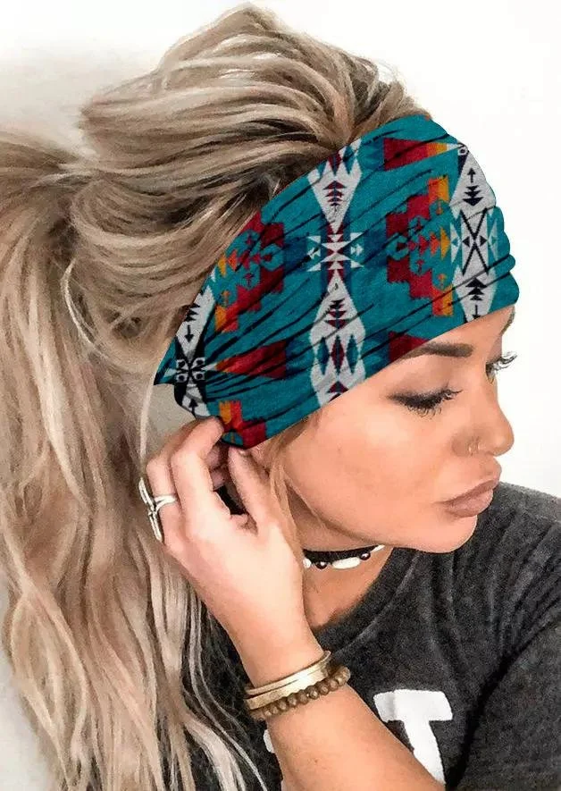 Boho-chic Color Block Printed Women's Headband