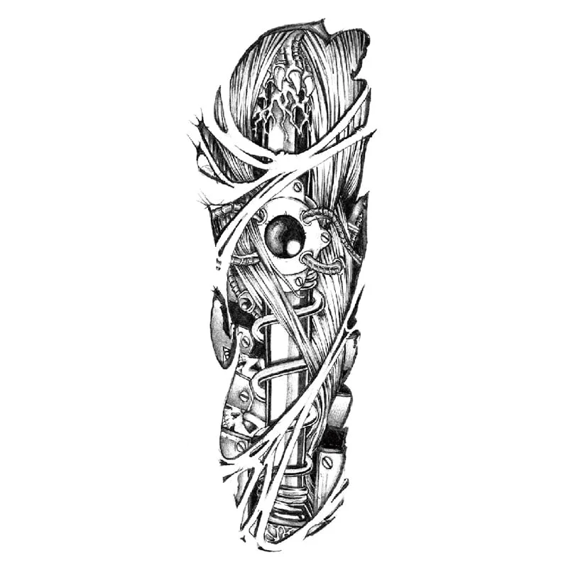 Body Art Arm Fake Sleeve Tattoos For Men Waterproof Wolf Tiger Chinese Dragon Sticker Temporary Fox Tattoo Waterproof Sleeves 303