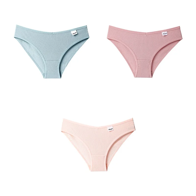 3pcs Women Panties Cotton Underwear For Woman Briefs Female Panties Cotton Lady Lingerie Intimates Women's Underwear BANNIROU