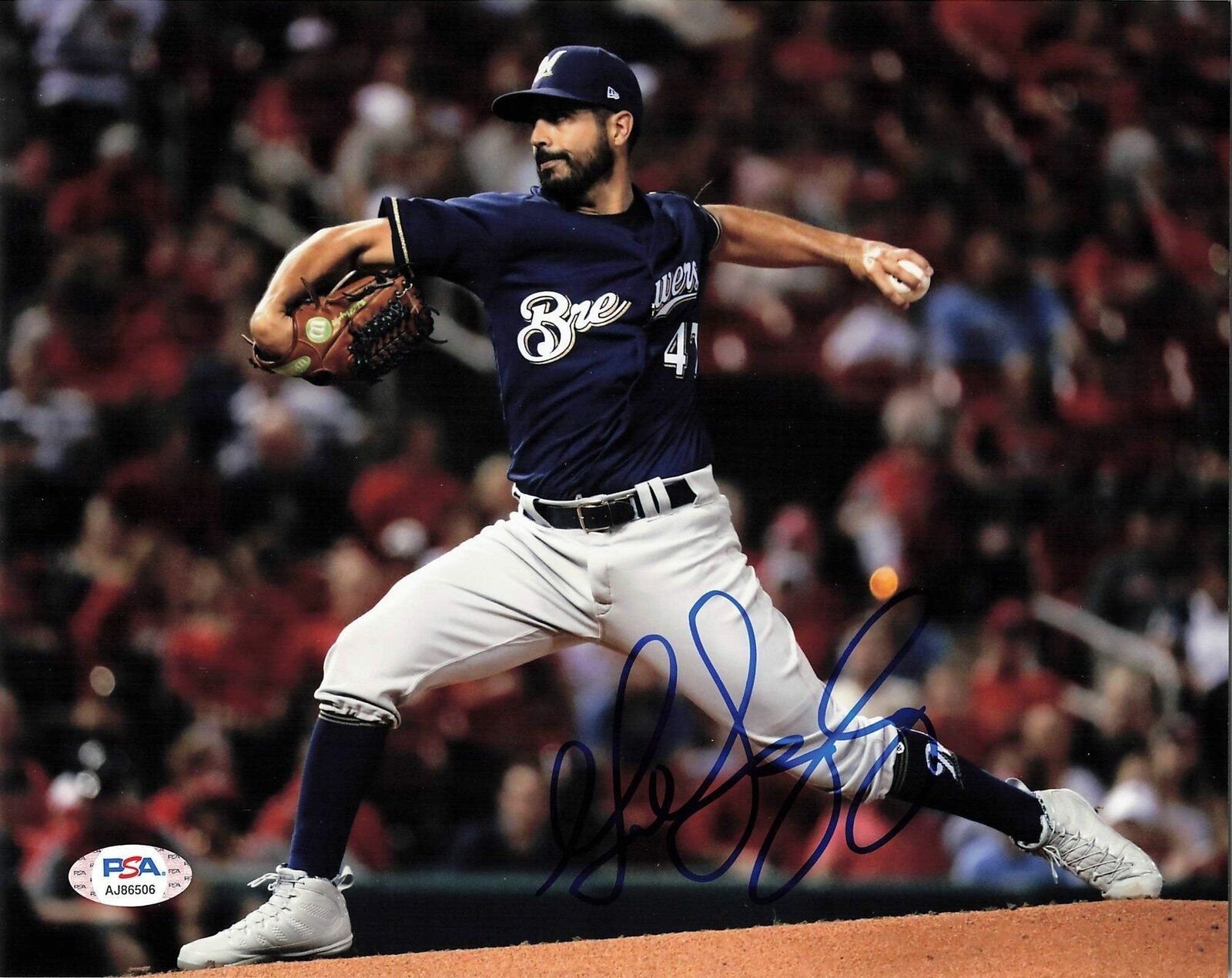 GIO GONZALEZ signed 8x10 Photo Poster painting PSA/DNA Milwaukee Brewers Autographed