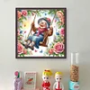 Happy Old Lady-11CT Stamped Cross Stitch 45*45cm