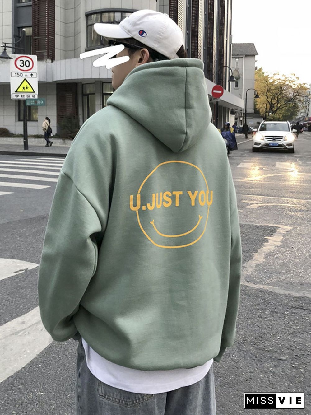 V-Neck Long-Sleeved Solid Color Sweater