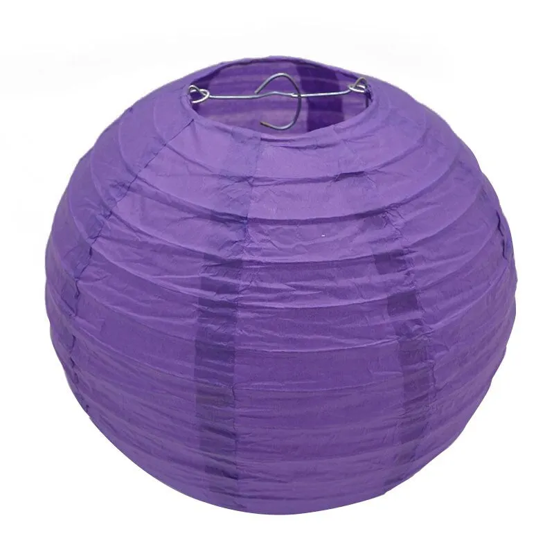 1pcs 20cm/25cm/30cm Colorful Chinese Round Hanging Paper Lanterns lamps Paper Crafts Party Festival Wedding Home DIY Decoration