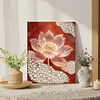 DIY Pearl Painting Lotus for Home Decor with Frame(30x40cm)