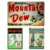 3PCS Drink Mountain Dew Soda - Metal Tin Signs Set(8*12Inch/12*16Inch) - Bar