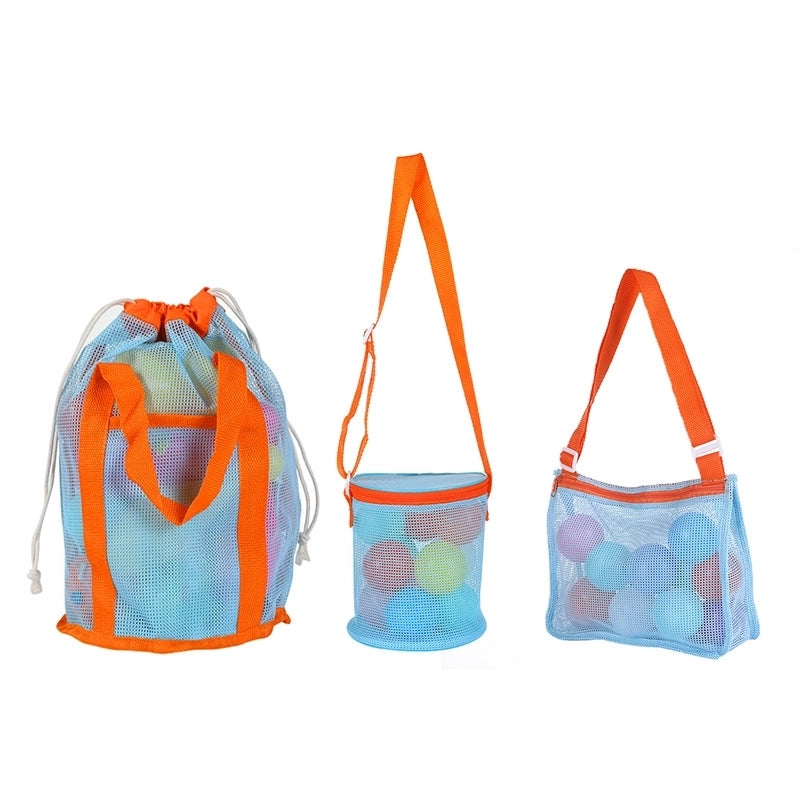 New Color Matching Children’s Toy Bag Shell Storage Bag Travel Beach Bag Hollow Transparent Beach Bag