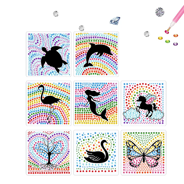 Cartoon Child Stickers Toy Animal Diamond Painting Kits for Kids Adult Beginners