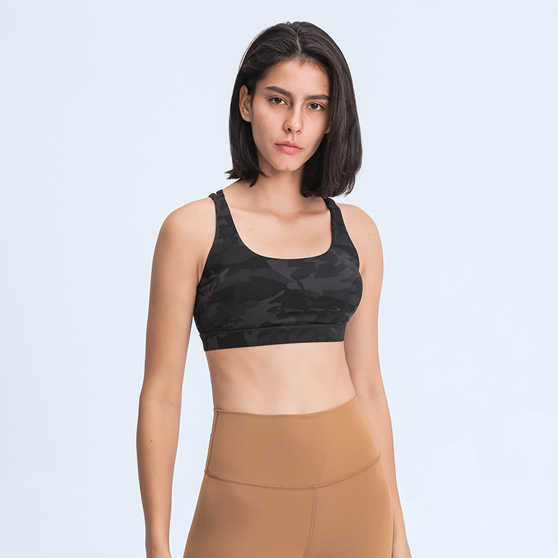 Naked Feel Cross Criss Back High Impact Sanding Sports Yoga Bra